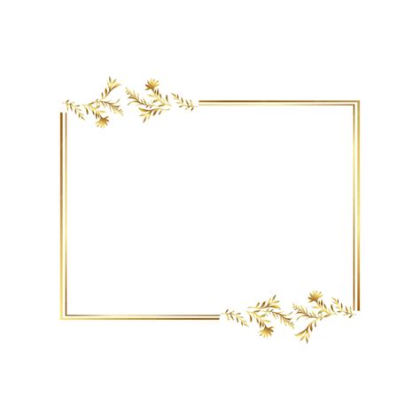 Golden floral frame for invitations and certificates | Premium Vector
