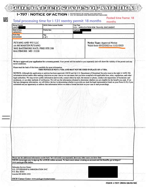 I-131 Re-Entry Permit Processing Times - Puyang & Wu, LLC