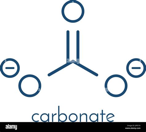 Carbonate anion, chemical structure. Skeletal formula Stock Vector ...