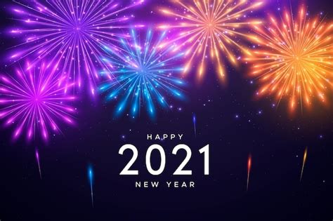 Fireworks new year 2021 background | Free Vector