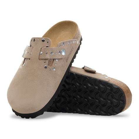Boston Rivets Couro de camurça Taupe | BIRKENSTOCK