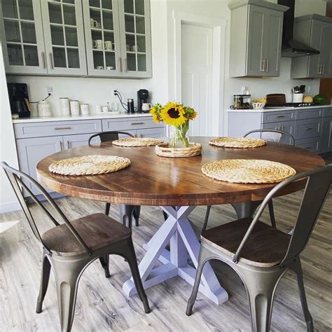 Modern Rustic Round Dining Table