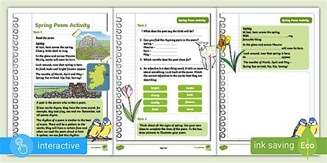 Spring Poem Activity