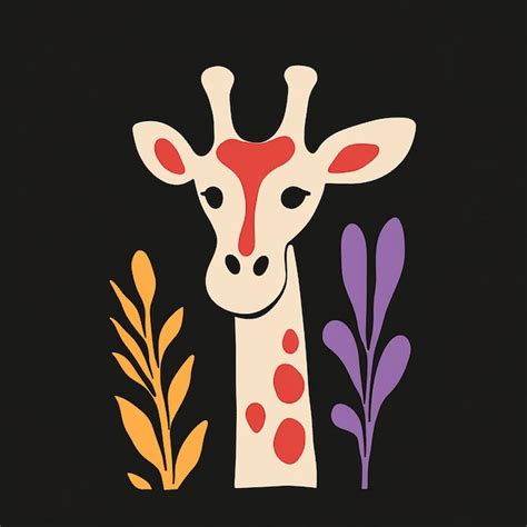 A giraffe with a giraffe head and the words giraffe on it | Premium AI ...
