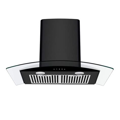 Myra Black Touch Kitchen Chimney Hoods 60cm 1150 m³/hr (Tempered Glass ...