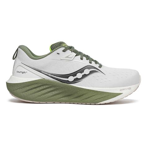 Saucony Triumph 22 - Mens Running Shoes - White/Olive | RunDNA