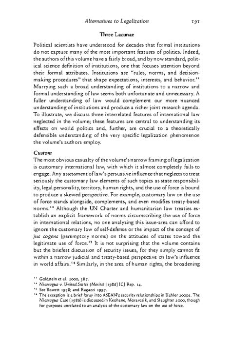 International Law (24) - Three Lacunae Political scientists have ...