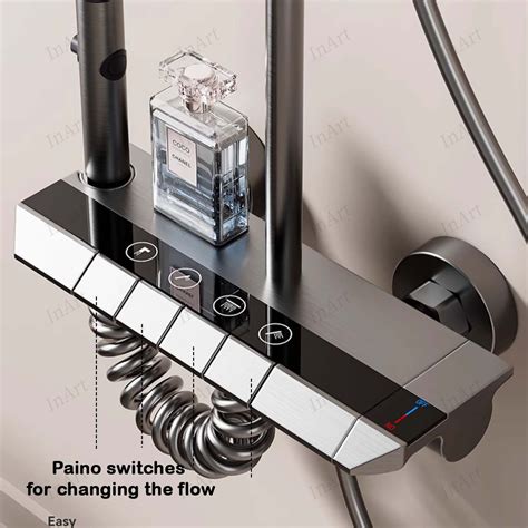 InArt Shower Panel for Bathroom – Wall Mixer 3-in-1 Shower Set with Ha ...
