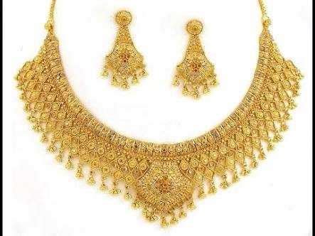 Buy Yellow Gold Plated Yellow Gold Jewellery Set at Amazon.in