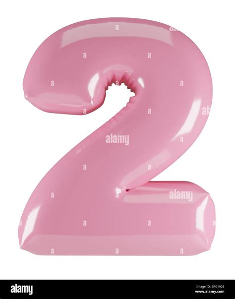 Pink Number 2 Clipart