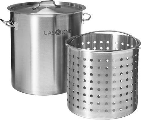 Amazon.com: GasOne 30Qt Aluminum Stock Pot with Strainer and Lid ...