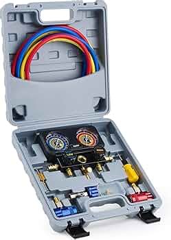 Orion Motor Tech R1234yf AC Gauge Set, 3 Way AC Gauges W Hoses R1234yf ...