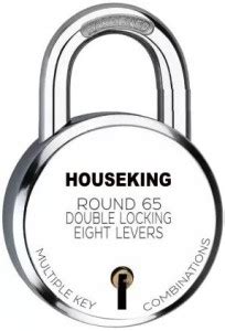 houseking DOUBLE LOCKING SYSTEM 65MM l 7 LEVER l STEEL BODY Padlock ...