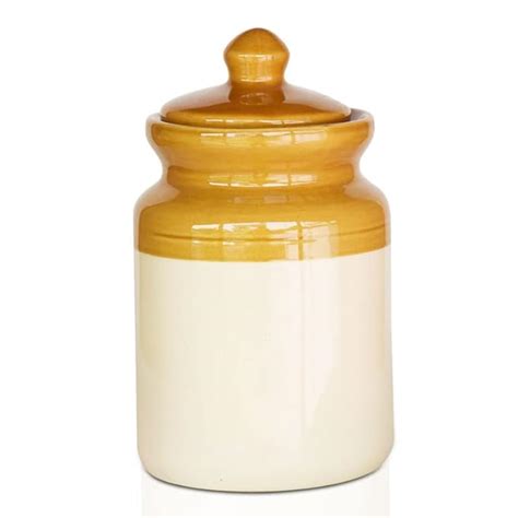 Buy Pure Source India Ceramic Pickle Jar With Lid - 250Gm, 1 Piece ...