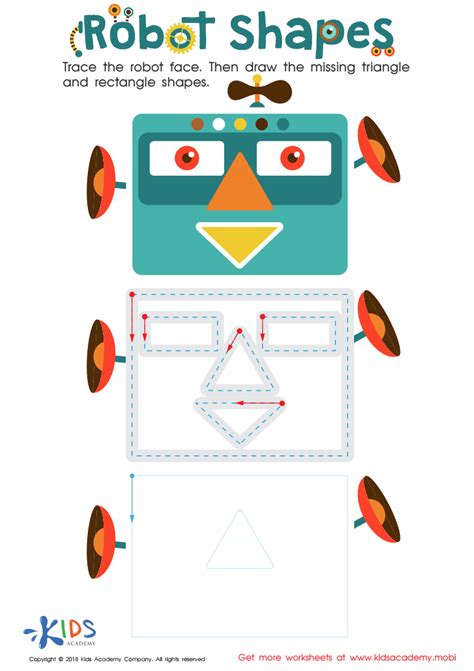 Robot Basic Shapes Worksheet 的图像结果