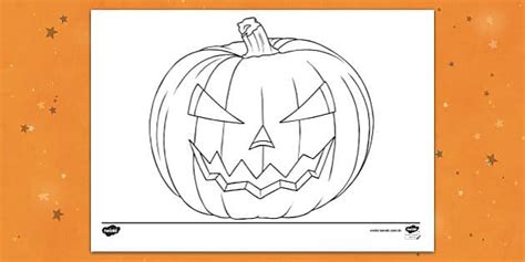 Desenho do Dia das Bruxas – Abóbora de Halloween - Twinkl