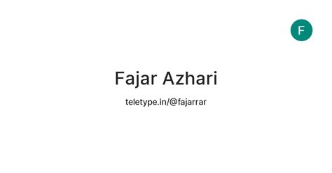 Fajar Azhari — Teletype