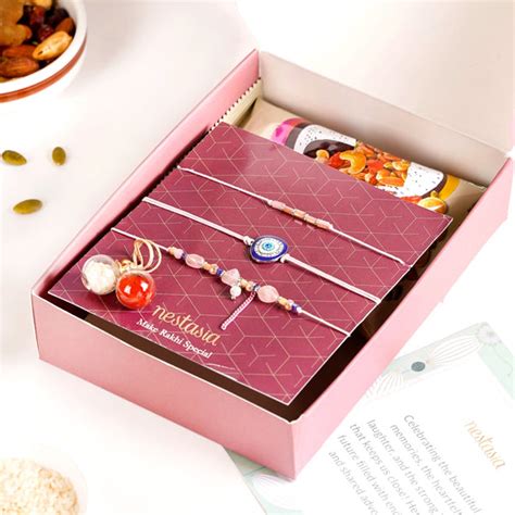 Divine Protection Rakhi Hamper Set Of 5 With Card And Gift Box Online ...