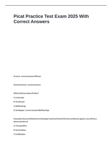 Picat Practice Test Exam 2025 With Correct Answers - Picat/asvab ...