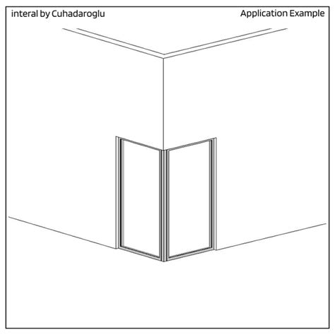 BIM objects - Free download! Door DS70, Inward Opening, Corner Single ...