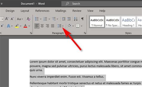 How to Double Line Space in Word 的图像结果