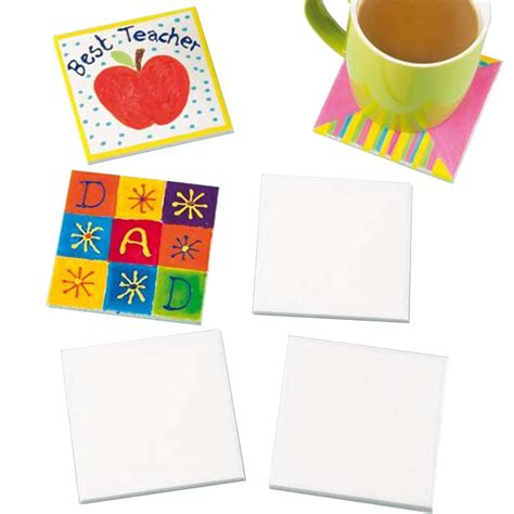 Buy Baker Ross EK3336 Paint Your Own Coasters (Pack of 6) Creativity ...