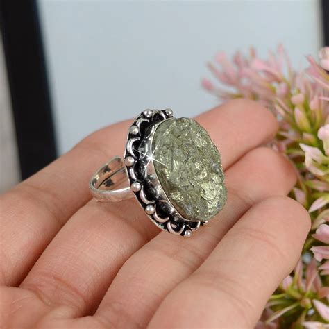 Buy Reiki Crystal Products Natural, Pyrite Rough Ring, Pyrite Gemstone ...