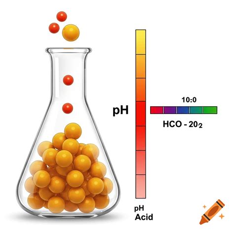 Acid with pH scale color and shape on Craiyon