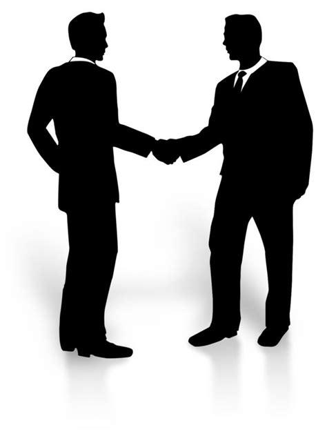 Business People Shaking Hands Silhouette
