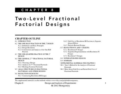Ch08part2 jjjuyg jkj - Chapter 8 Design and Analysis of Experiments 1 ...