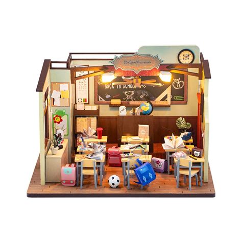 M2321 Classroom Miniature DIY Dollhouse Kit Age of Innocence Miniature ...