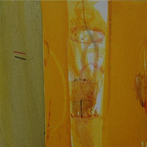 "Terra Incognita 13": Yellow Orange Acrylic Painting by Anil Gaikwad ...