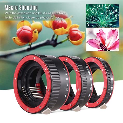 Buy Andoer Portable Auto Focus AF Macro Extension Tube Adapter Ring ...