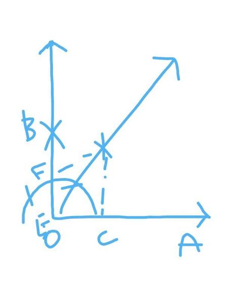 MATHS :Construct an angle of 45° at the initial point of a given ray ...