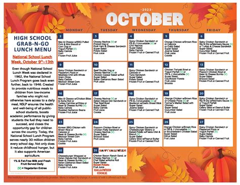 Menus - Nutrition Services - Montebello Unified School District