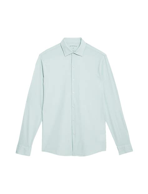 Buy Slim Fit Super Stretch Printed Shirt at Marks & Spencer