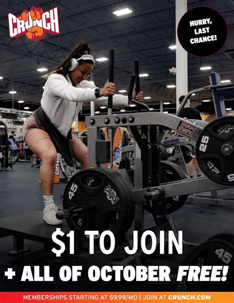 Crunch - ⏰Attention BOOTY BUILDERS🍑: Code SQUAT EXPIRES TOMORROW! — $1 ...