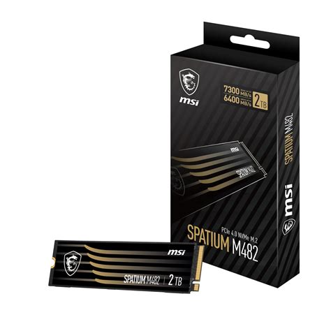 MSI Gaming SPATIUM M482 PCIe 4.0 NVMe M.2 2TB Internal SSD (PCIe Gen4 ...