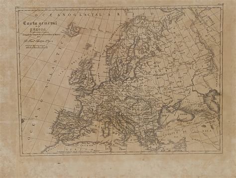 Images for 2609375. GENERAL CHART OF EUROPE "CONICAL PROJECTION". XIX CENTURY MAP. - Auctionet