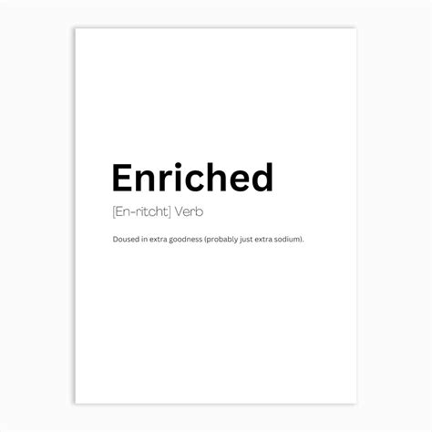 Enriched Definition Meaning Art Print by Kaigozen - Fy