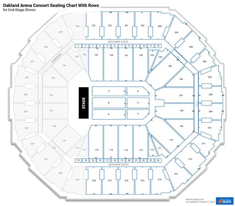 Oracle Arena Seat Row Numbers Detailed Seating Chart