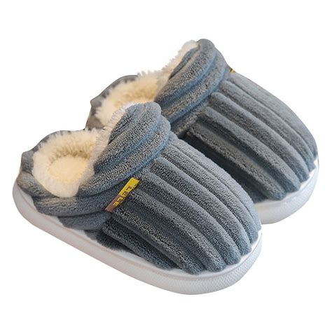 Penkiiy Toddler Kids House Shoes Slippers Fuzzy and Warm Cozy Comfort ...