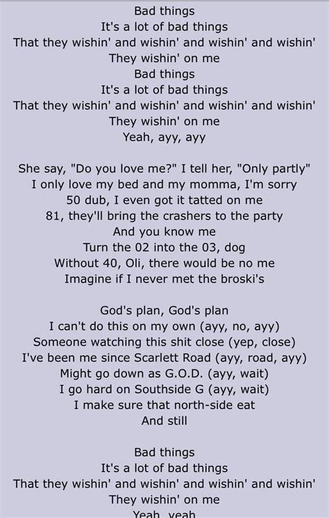 plans lyrics