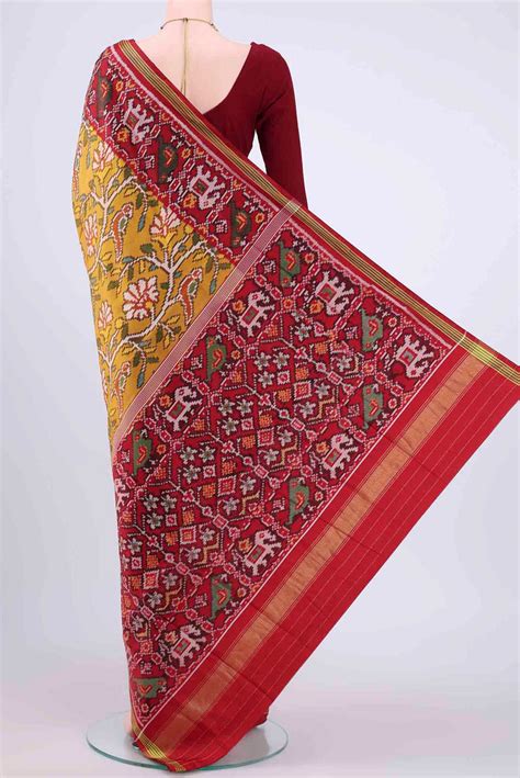 Mustard Dual Tone Rajkot Patola Silk Saree – Nalli Silk Sarees Pvt Ltd