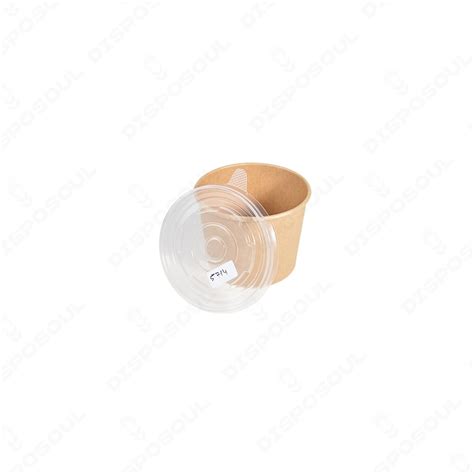Disposoul Round Paper Container Kraft with 98DIA LID 350ML