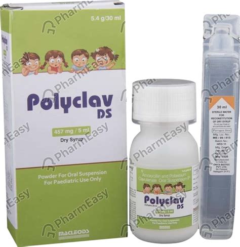 Polyclav Ds Dry Syrup 30ml: Uses, Side Effects, Price & Dosage | PharmEasy
