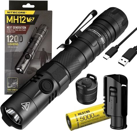 Buy Nitecore MH12 V2 C-ree XP-L2 V6 LED Flashlight -1200 Lumens w ...