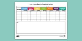 EYFS Termly Progress Record (teacher made) - Twinkl