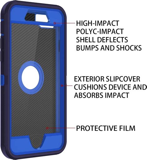 Buy I-HONVA for iPhone SE 2022/2020 Case Built-in Screen Protector ...