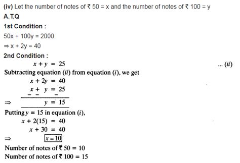 Form the pair of linear equations for the following problems and find ...